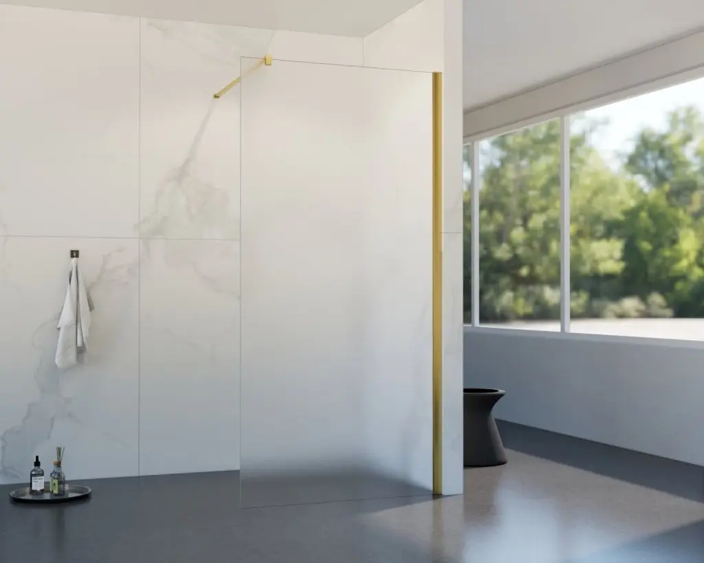 HOPA Walk-in sprchový kout LAGOS GOLD NEW 200 Barva rámu Zlatá, Rozměr A 120, Rozměr C 200, Výplň Matné bezpečnostní sklo 8 mm BCLAGO12BGFN2
