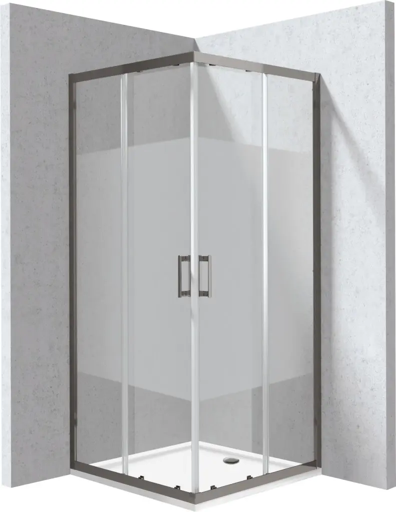 DEANTE Funkia Evo čtvercový kout s vaničkou, 90x90 cm – vzor pruh KYCPDE99P