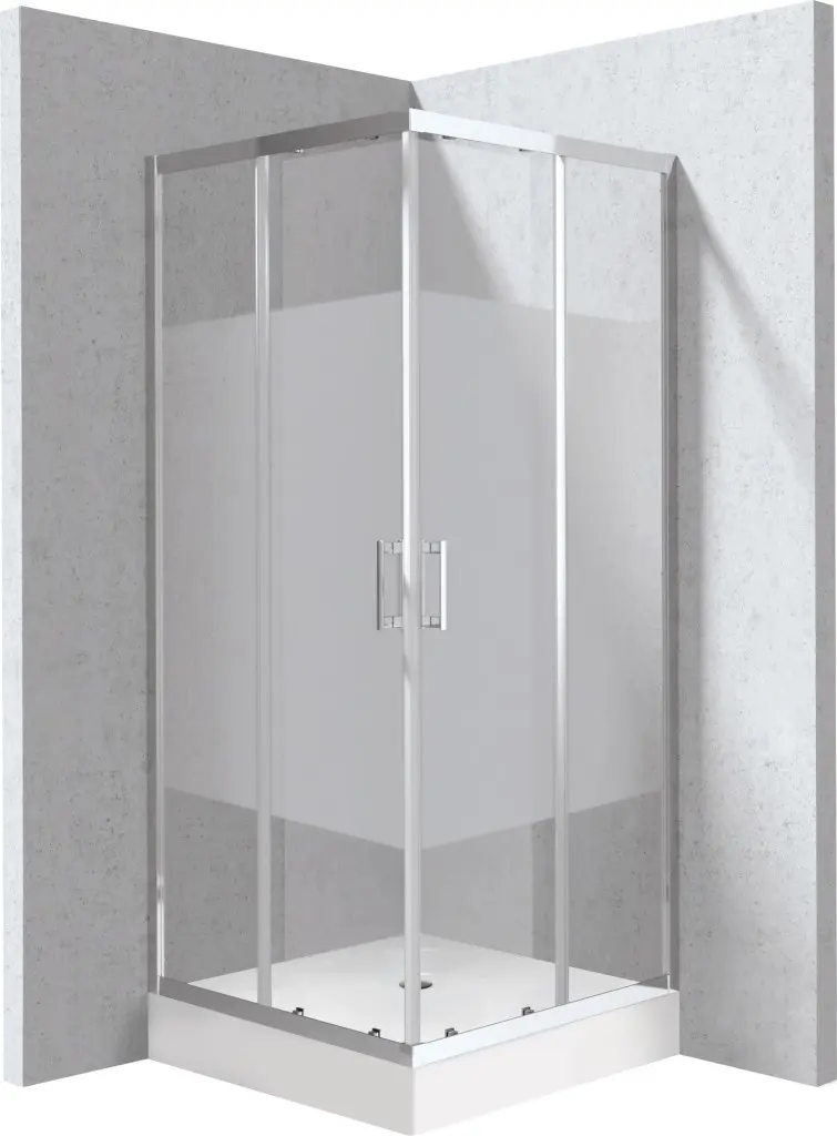 DEANTE Funkia Evo čtvercový kout s vaničkou, 80x80 cm – vzor pruh KYCZ0E88P