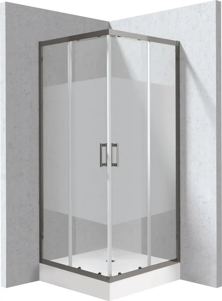 DEANTE Funkia Evo čtvercový kout s vaničkou, 90x90 cm – vzor pruh KYCZDE99P
