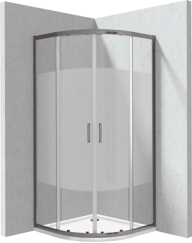 DEANTE Funkia Evo čtvrtkruhový kout s vaničkou, 90x90 cm – vzor pruh KYPPDE99P