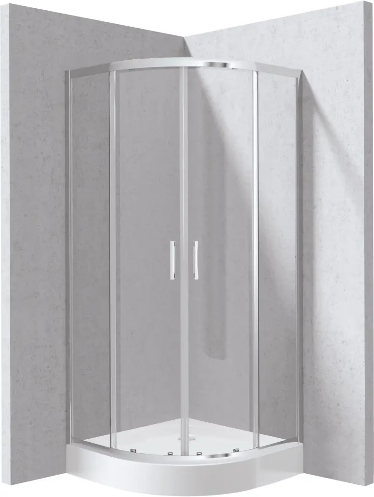 DEANTE Funkia Evo čtvrtkruhový kout s vaničkou, 90x90 cm KYPZ0099P