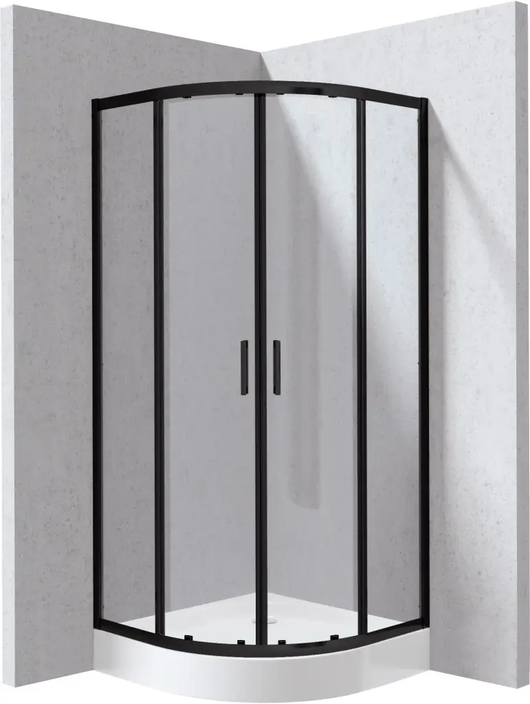 DEANTE Funkia Evo čtvrtkruhový kout s vaničkou, 90x90 cm KYPZN099P