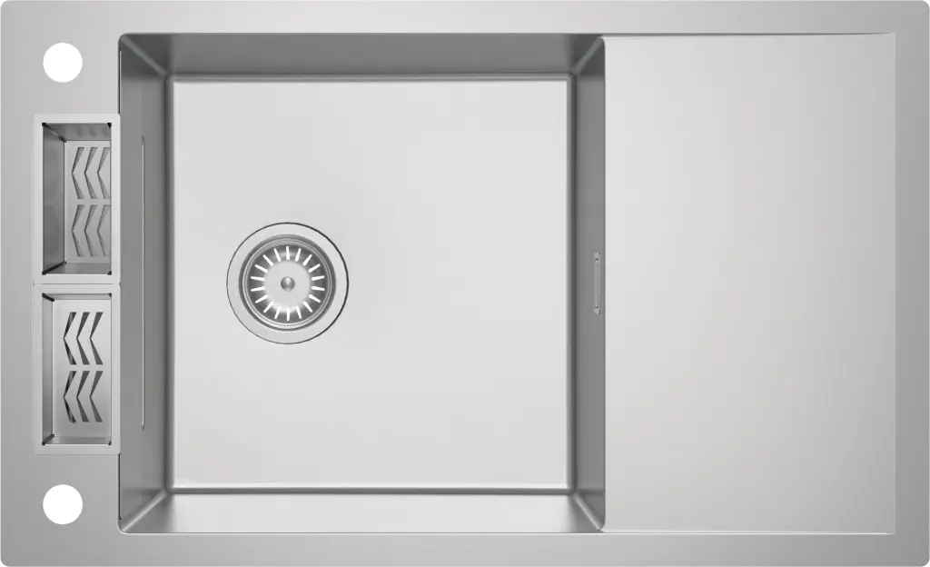 Deante Dřez Magnetic s odkapávačem, nerez - ZRM 0113, kartáčovaná ocel