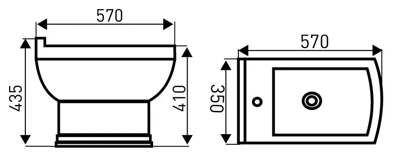 Novoterm Volně stojící bidet NV-Kleopatra 12