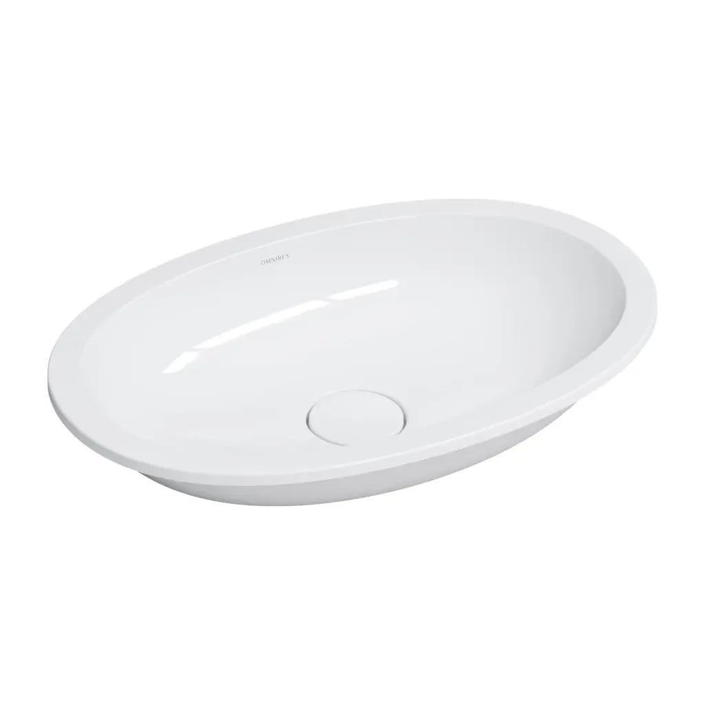 OMNIRES SHELL M+ zápustné umyvadlo 54 x 34 cm, bílý lesk SHELL540UPBP