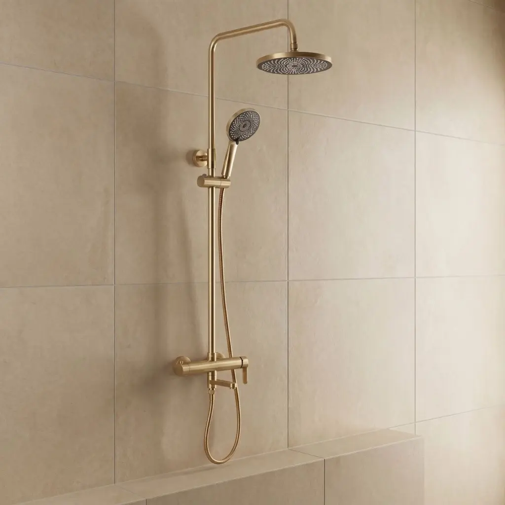 REA Sprchový Set Arcos brush gold REA-P8716