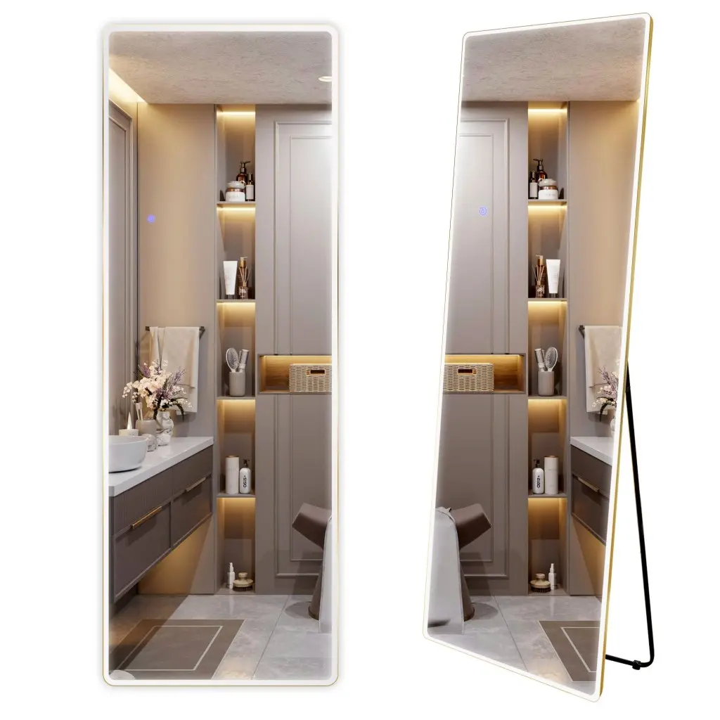 REA Zrcadlo LED Classico 50x160cm Brush Gold HOM-07056