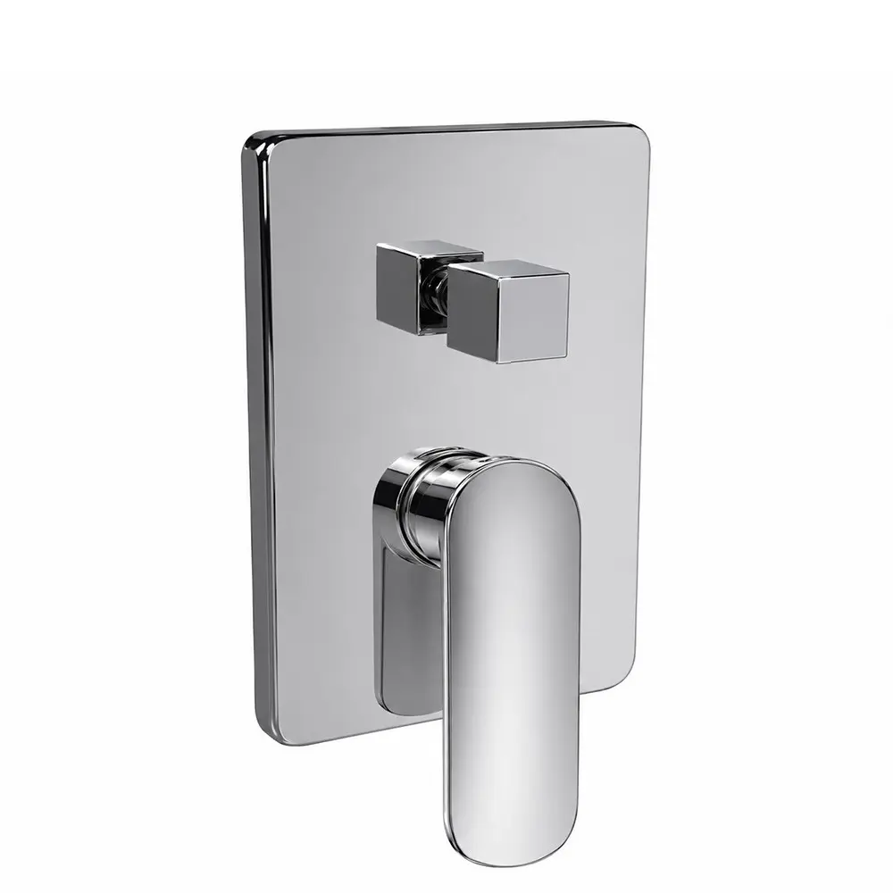 Mereo Sprchová podomítková baterie s přepínačem, Pego, Mbox, hranatý kryt, chrom CB60106PC