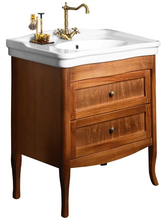 SAPHO RETRO umyvadlová skříňka buk 73x80x46,5cm, umyvadlo ANTIK 80cm 1654-01
