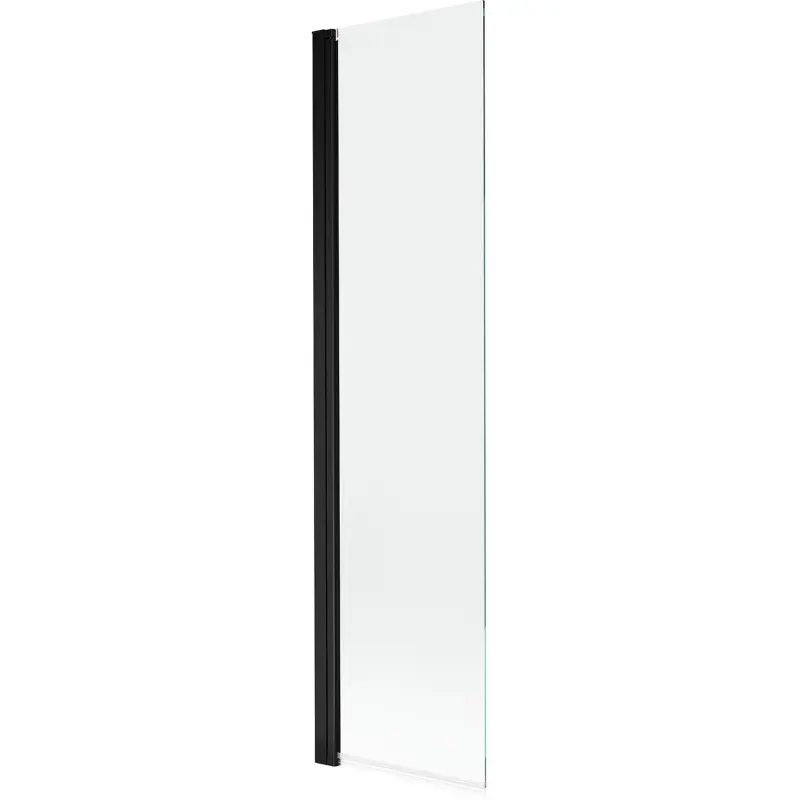 MEXEN MIST vanová zástěna 50x150 cm 6mm 1-s, černá, čirá 8A9-050-001-70-00