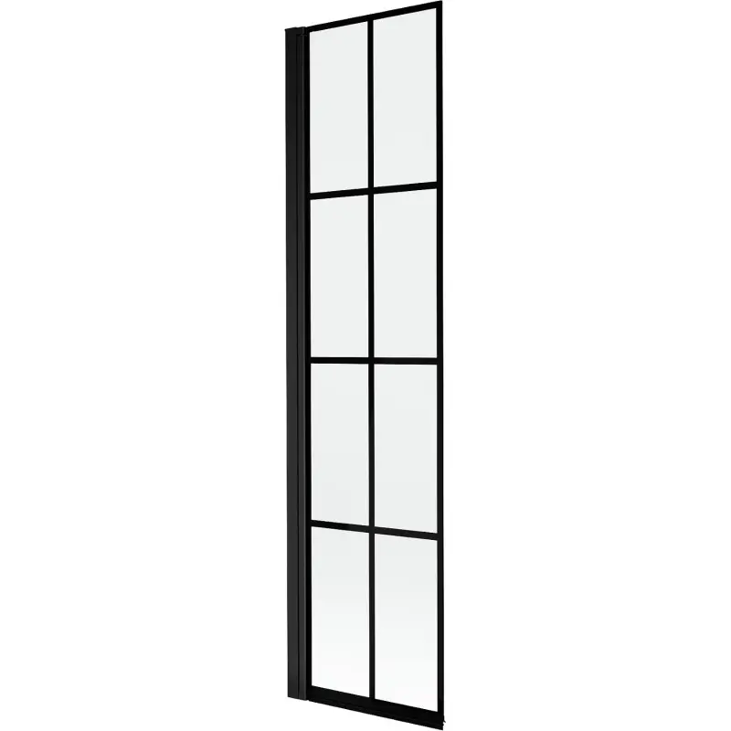 MEXEN MIST vanová zástěna 50x150 cm 6mm 1-s, černá, dekor, levá 8A9-050-001-70-77-L