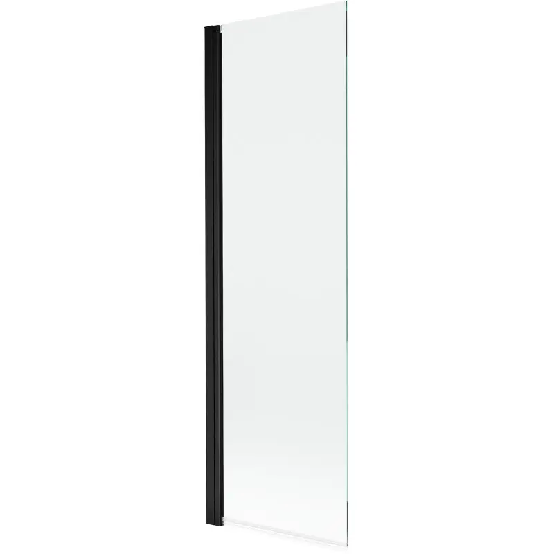 MEXEN MIST vanová zástěna 60x150 cm 6mm 1-s, černá, čirá 8A9-060-001-70-00