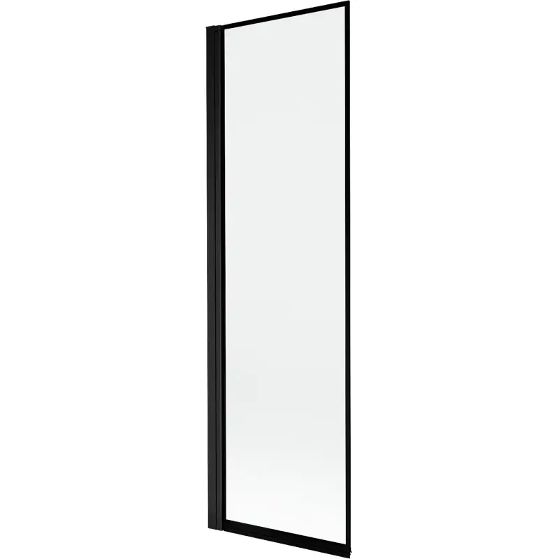 MEXEN MIST vanová zástěna 60x150 cm 6mm 1-s, černá, okraj, levá 8A9-060-001-70-70-L
