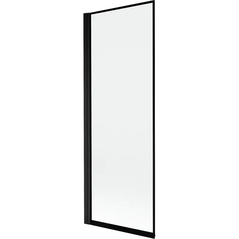 MEXEN MIST vanová zástěna 70x150 cm 6mm 1-s, černá, okraj, levá 8A9-070-001-70-70-L