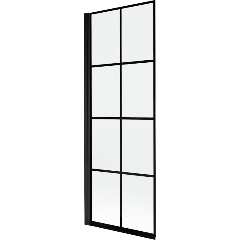 MEXEN MIST vanová zástěna 70x150 cm 6mm 1-s, černá, dekor, levá 8A9-070-001-70-77-L