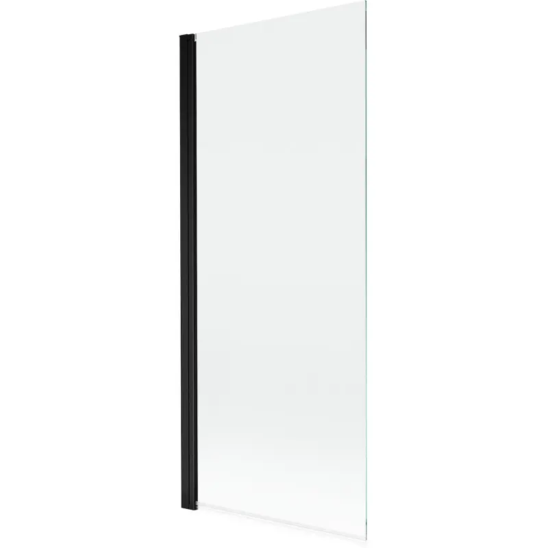 MEXEN MIST vanová zástěna 80x150 cm 6mm 1-s, černá, čirá 8A9-080-001-70-00