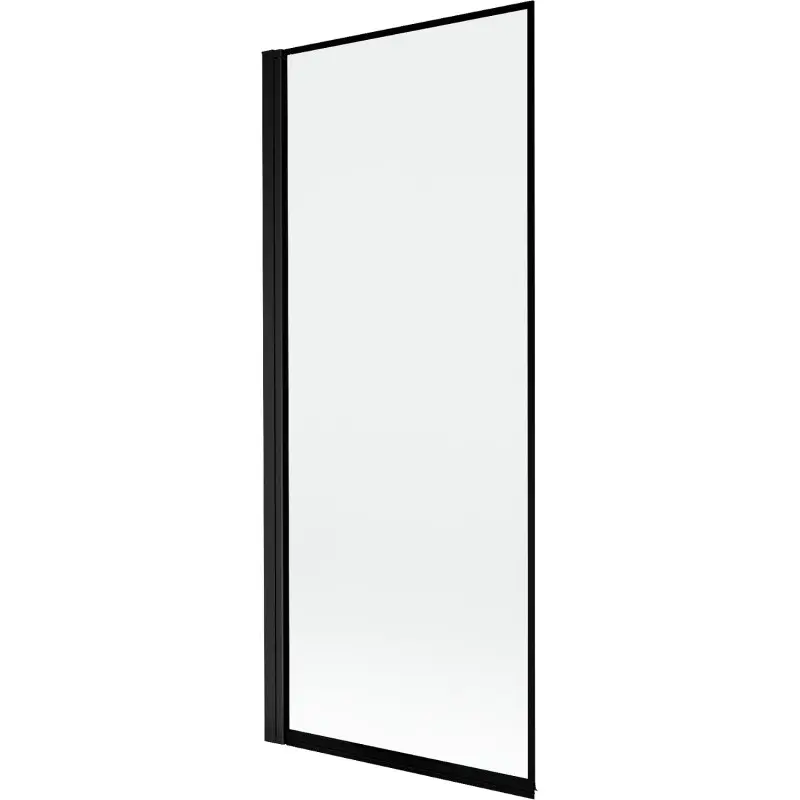 MEXEN MIST vanová zástěna 80x150 cm 6mm 1-s, černá, okraj, levá 8A9-080-001-70-70-L
