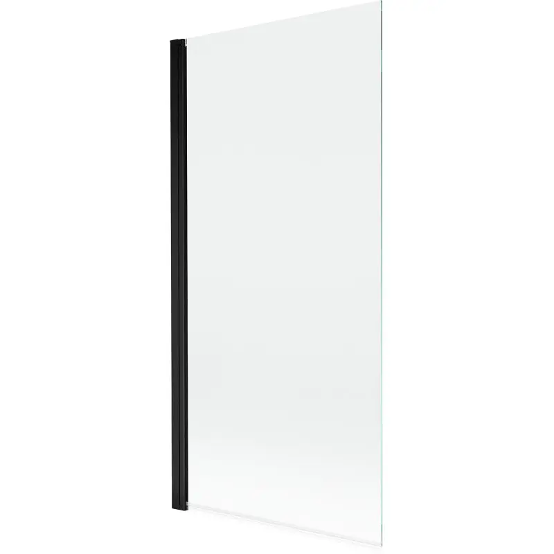 MEXEN MIST vanová zástěna 90x150 cm 6mm 1-s, černá, čirá 8A9-090-001-70-00