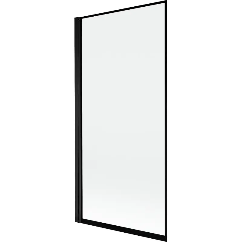 MEXEN MIST vanová zástěna 90x150 cm 6mm 1-s, černá, okraj, levá 8A9-090-001-70-70-L