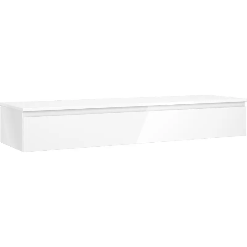 MEXEN/S Orio koupelnová skříňka pod umyvadlo 160 cm s deskou, 1 šuplík, bílá lesk 91A10-16023-1-BFC00