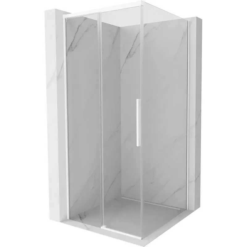 MEXEN/S Rox sprchový kout posuvný 90 x 90, transparent, bílá 8C2-090-090-20-00