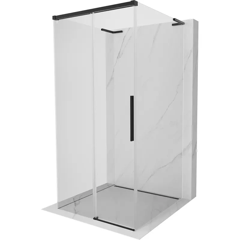 MEXEN/S Rox-3S L sprchový kout 3 stěnný , posuvný 90 x 90, transparent, černá 8C2L-090-090-70-00-3S