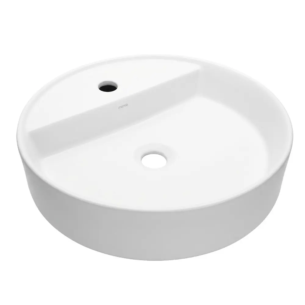 Mereo Umyvadlo na desku bez přepadu, Lota, 450x450x110 mm, kulaté, keramické UC454511C