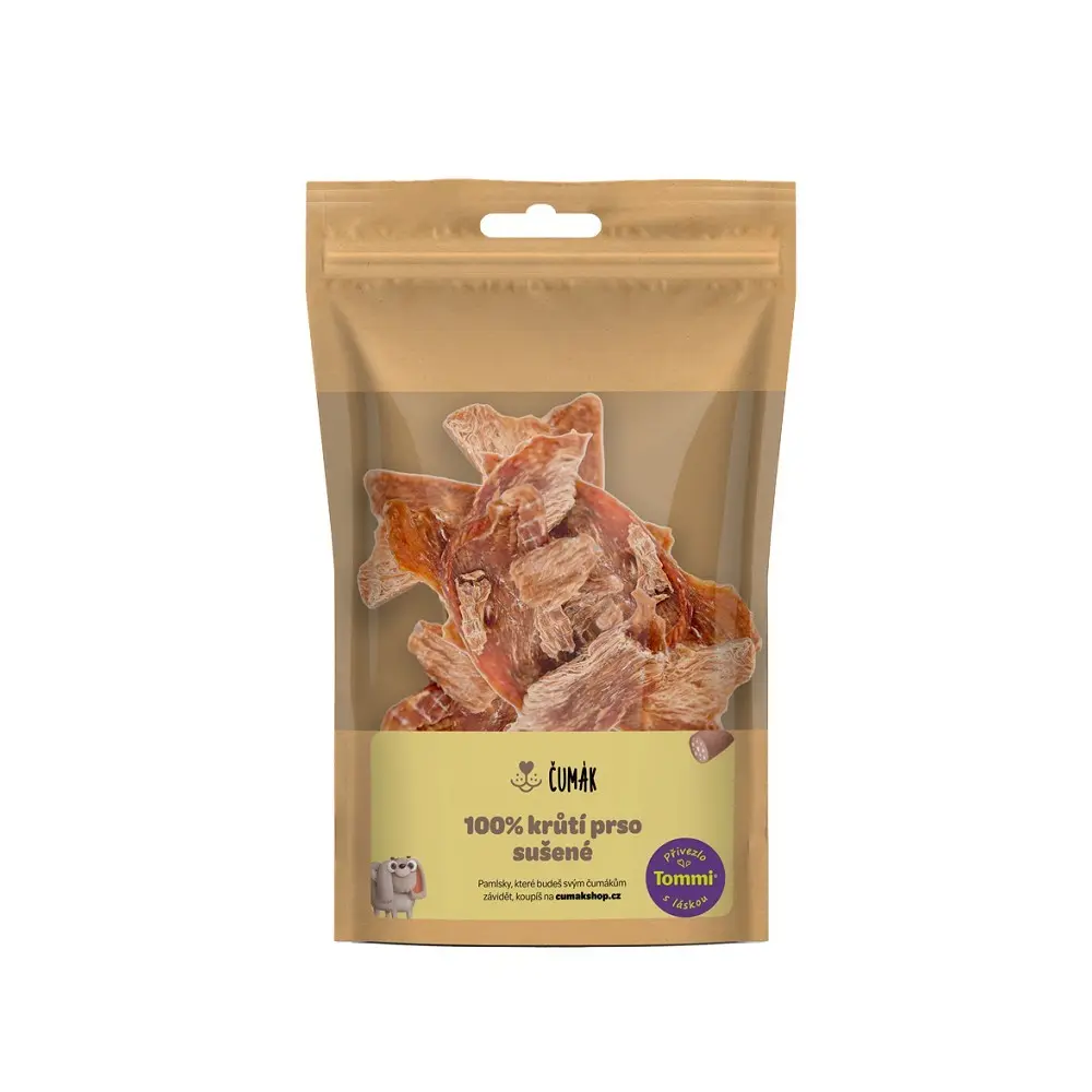 Čumák 100% krůtí prso, sušené (50 g)