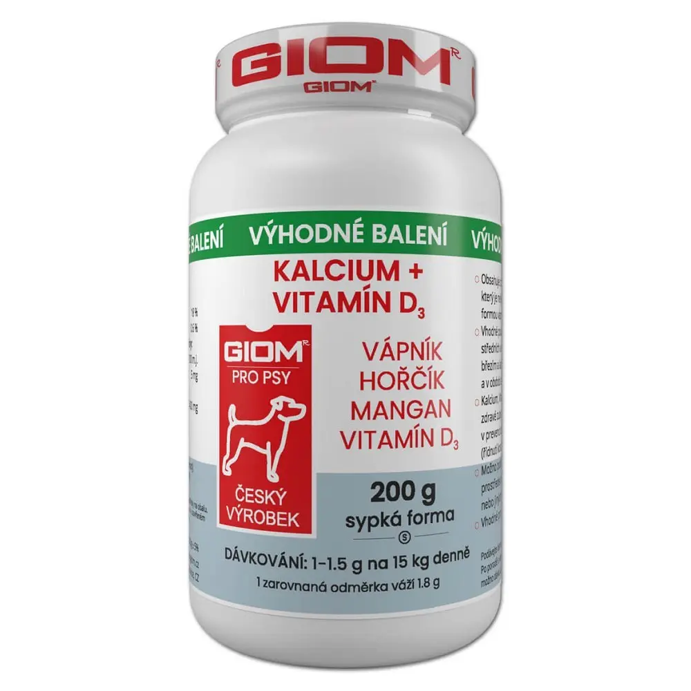 Giom S ERA kalcium - pes, kočka, 200g