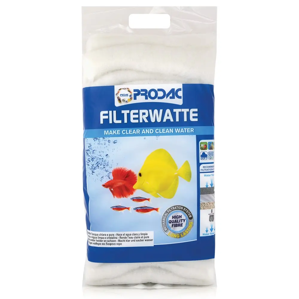 Prodac Filterwatte hrubé a silné vlákno pro mechanickou filtraci akvária, 250g