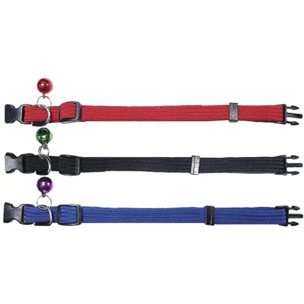 Nylonový obojek s rolničkou a sponou, 22-33cm