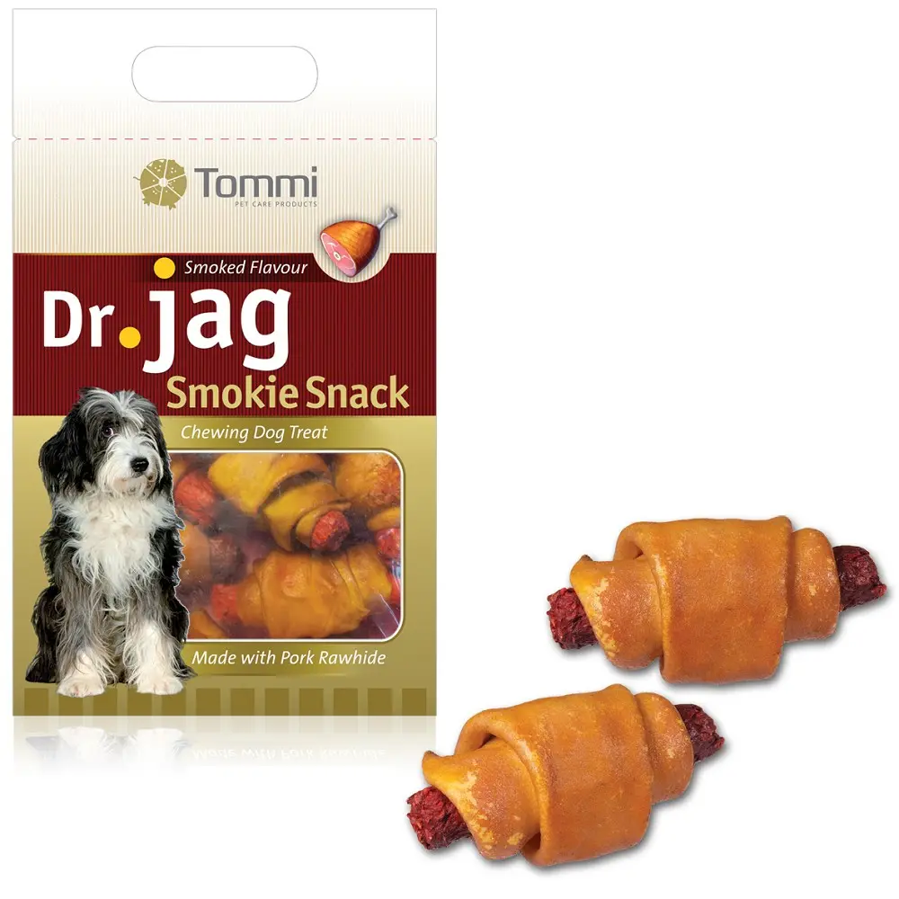 Smokie Hot Dog bůvolí pamlsek pro psy, 16ks