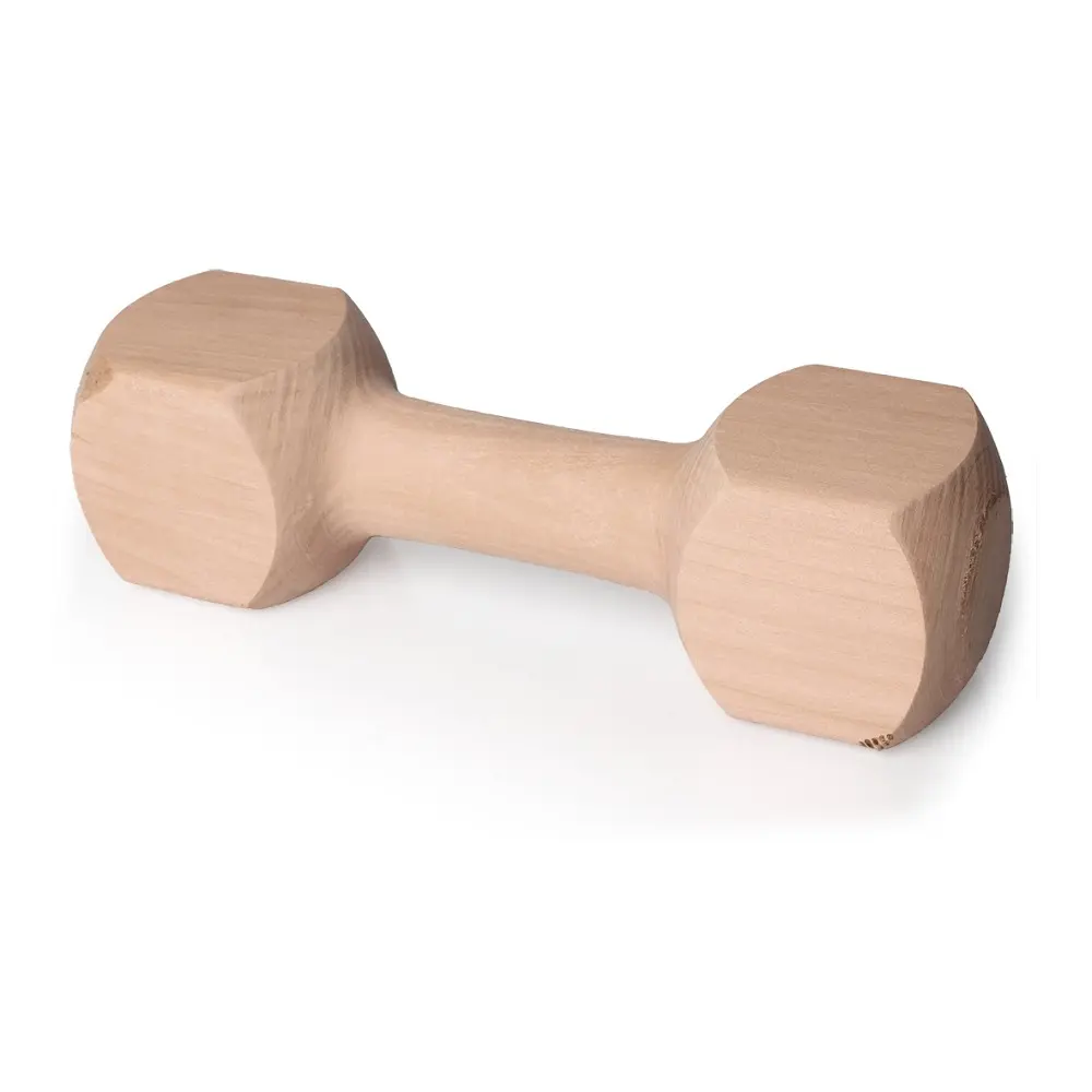 Dřevěná činka aport - hračka pro psy 250g, 21cm