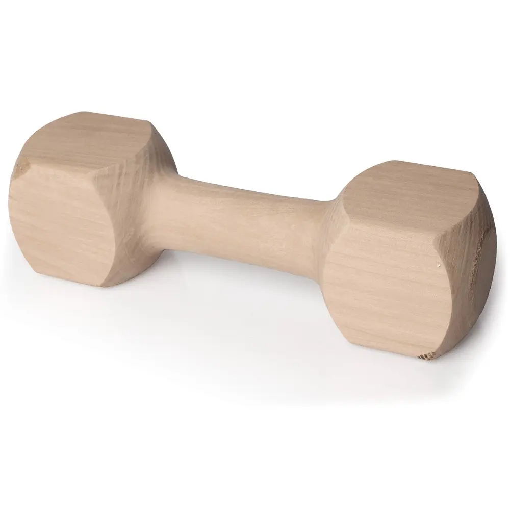 Dřevěná činka aport - hračka pro psy 400g, 23cm