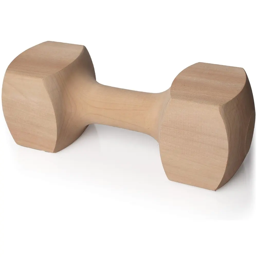 Dřevěná činka aport - hračka pro psy 1000g, 27cm