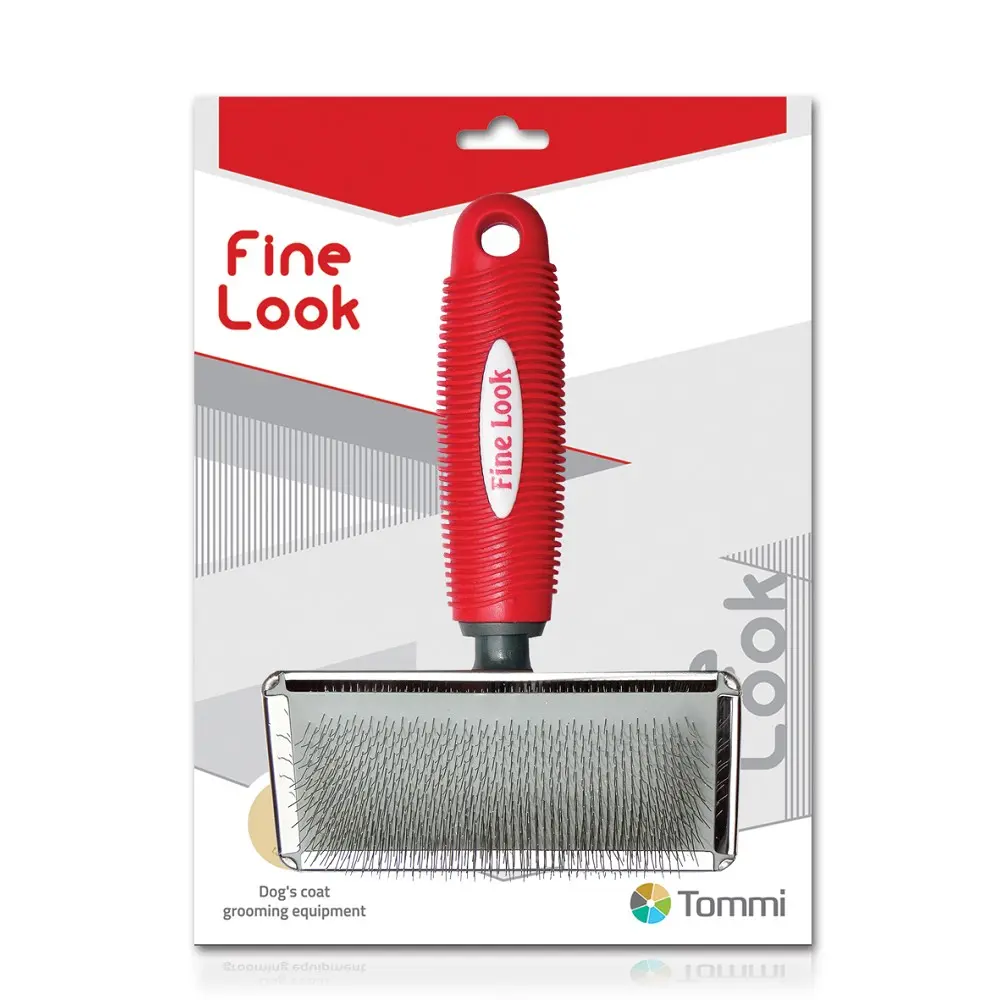 Fine Look red image kartáč pro psy jemný L