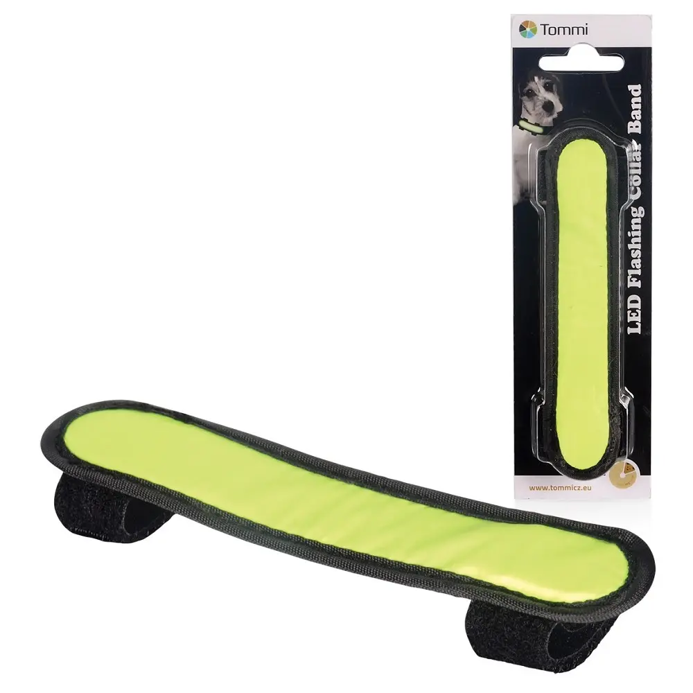 LED pásek na obojek 15cm, zelený