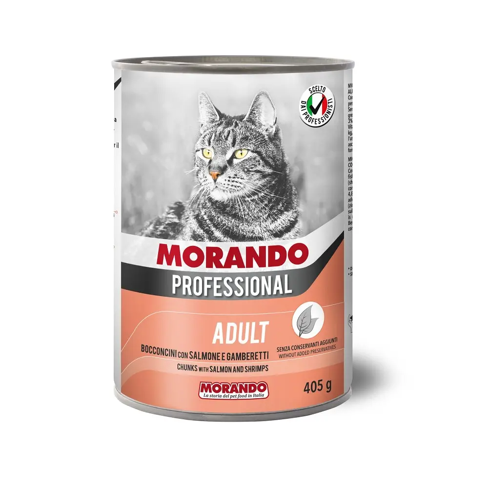Morando Professional krevety, losos pro dospělé kočky 405g