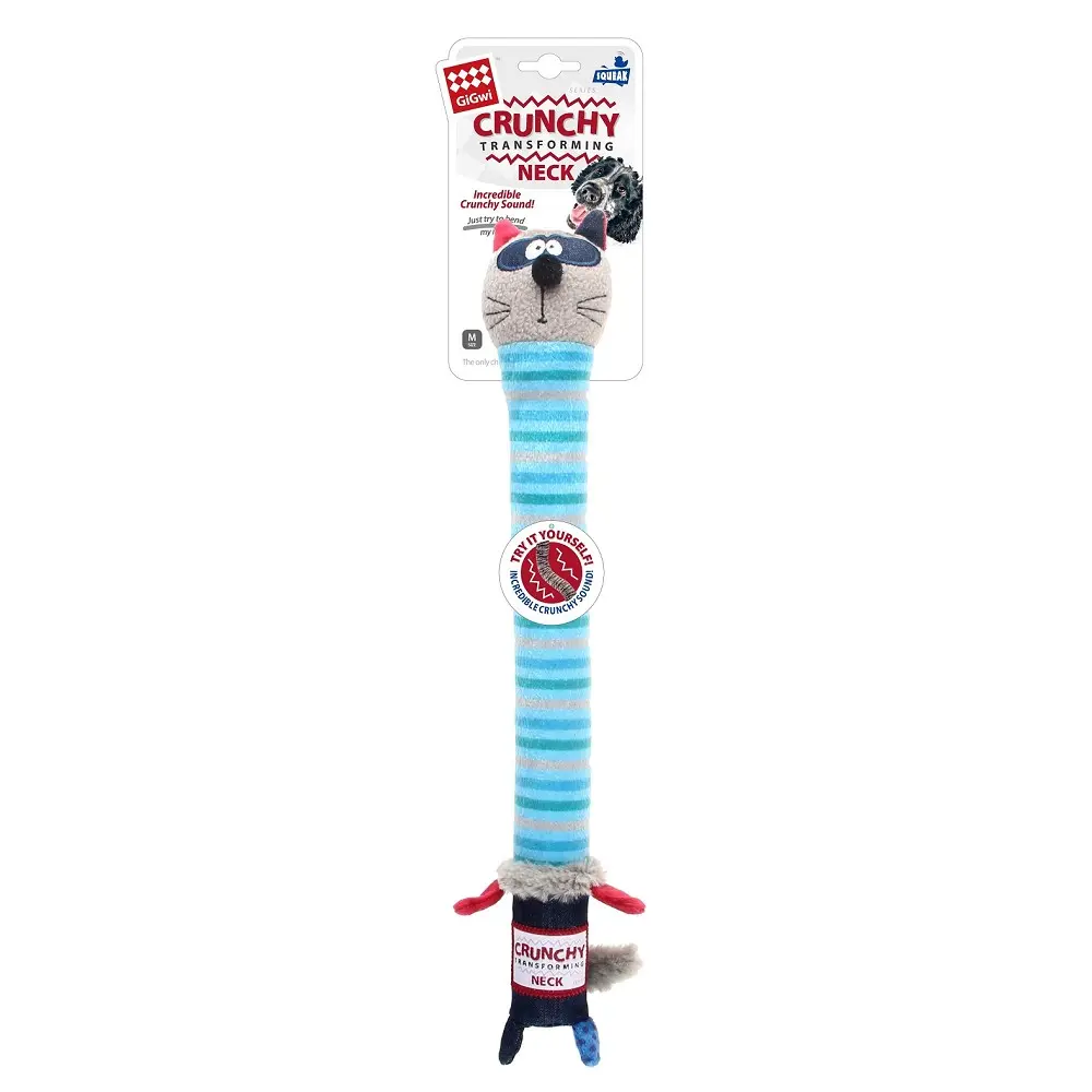 GiGwi Plush Friendz mýval M křupavý krk