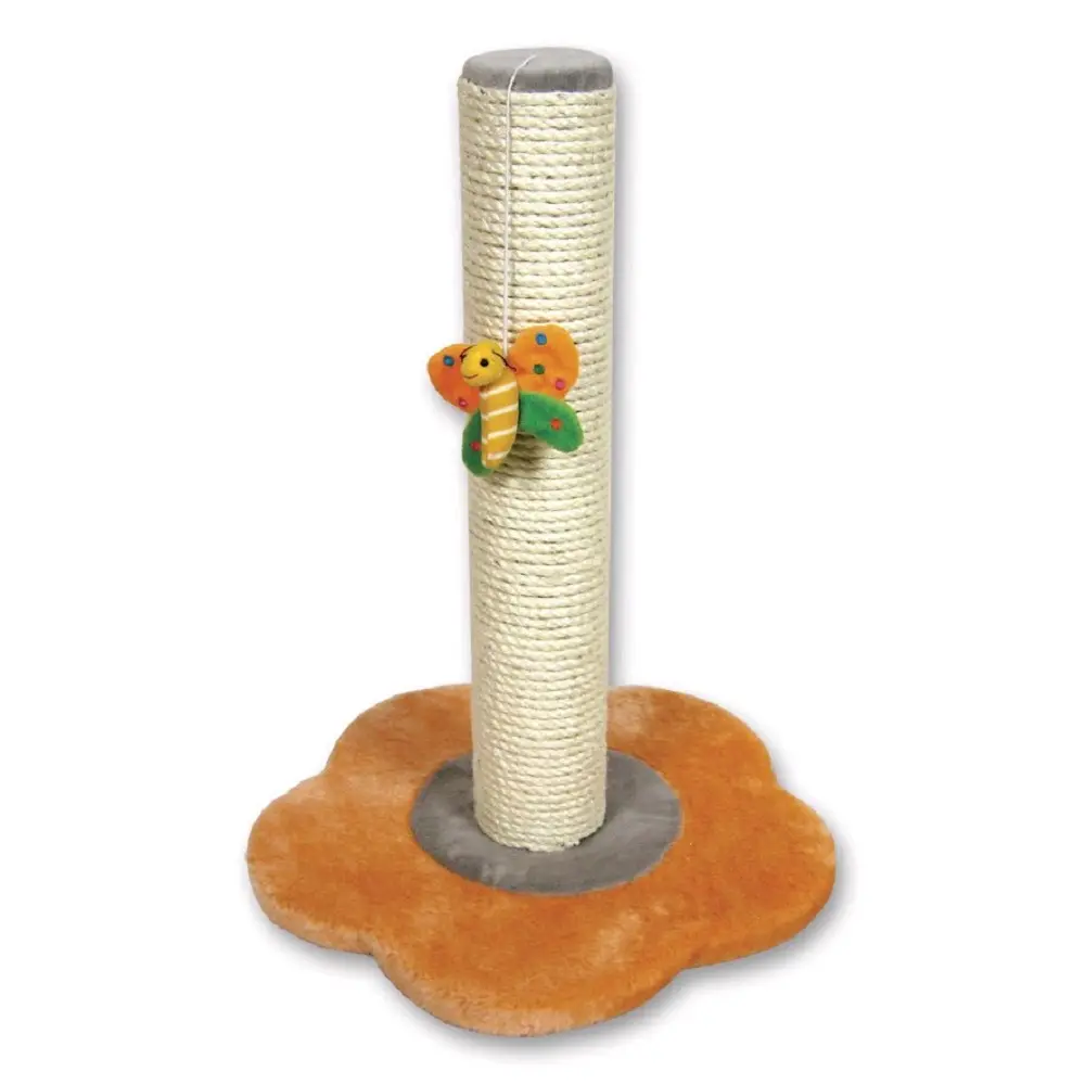 FLORIA - škrabadlo pro kočky s motýlkem, orange, výška 46cm