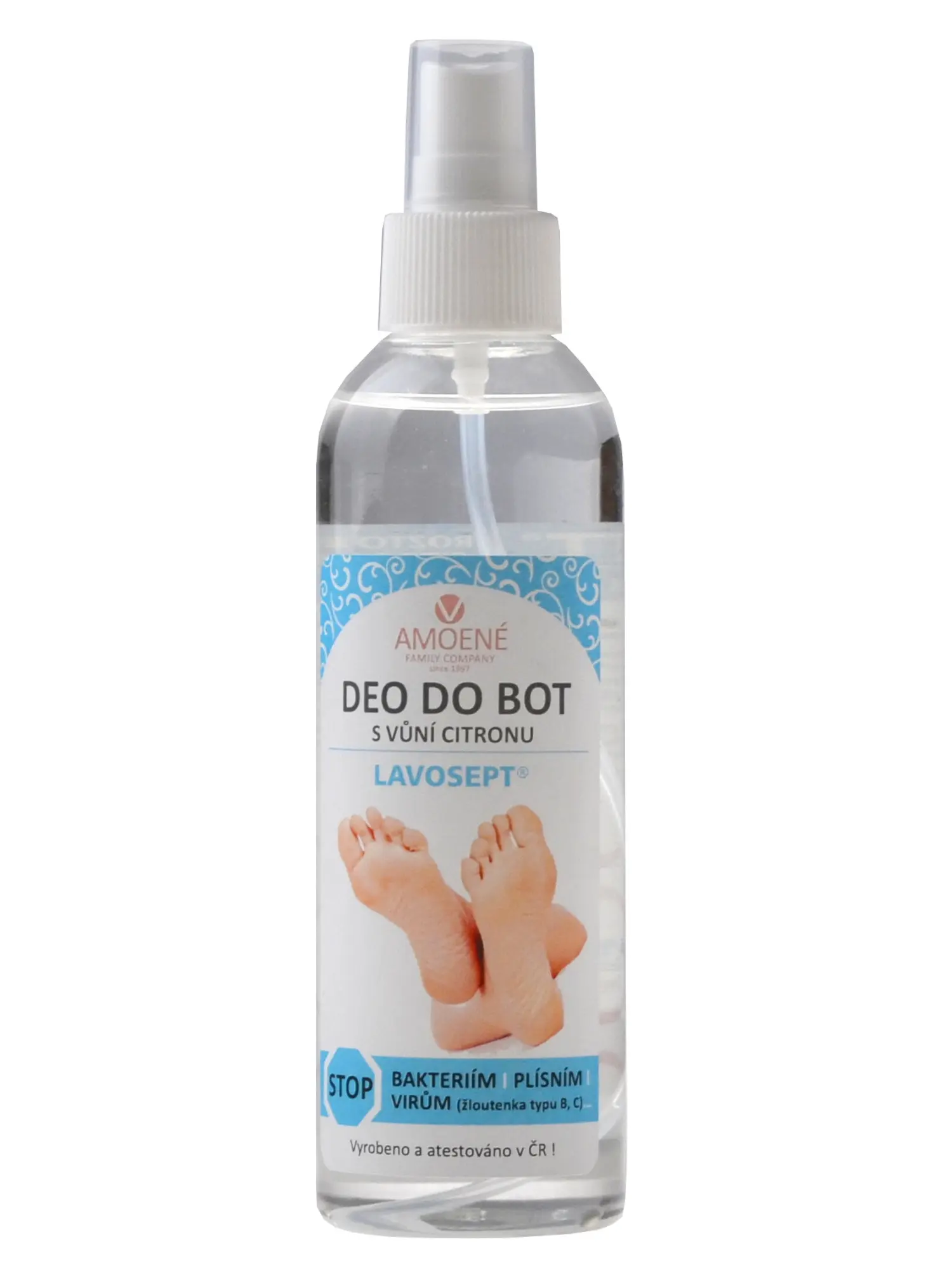 Dezinfekce obuvi Amoené Lavosept - citron - 200 ml (0131C2M20N) + dárek zdarma