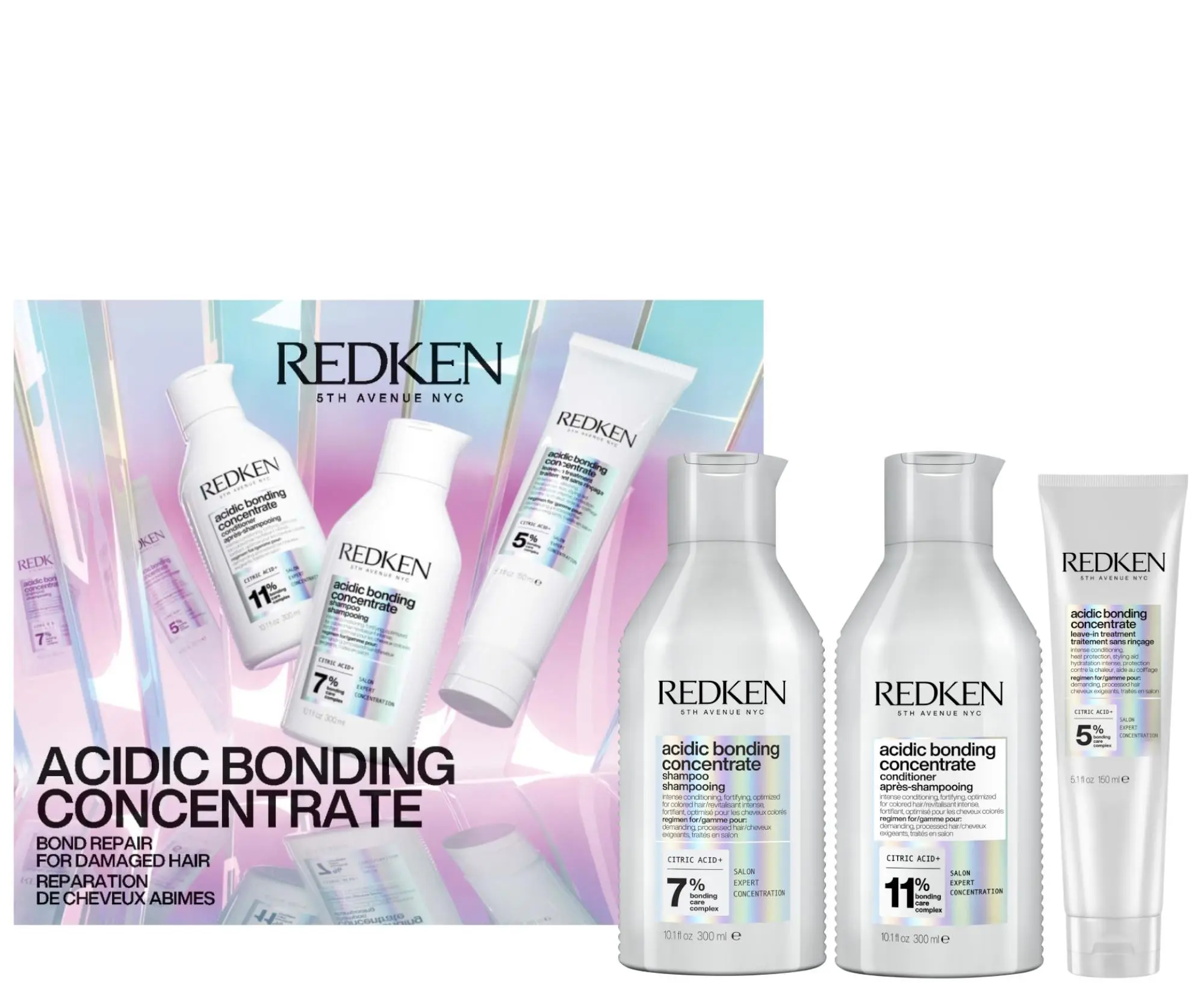 Dárková sada pro poškozené vlasy Redken Acidic Bonding Concentrate + dárek zdarma