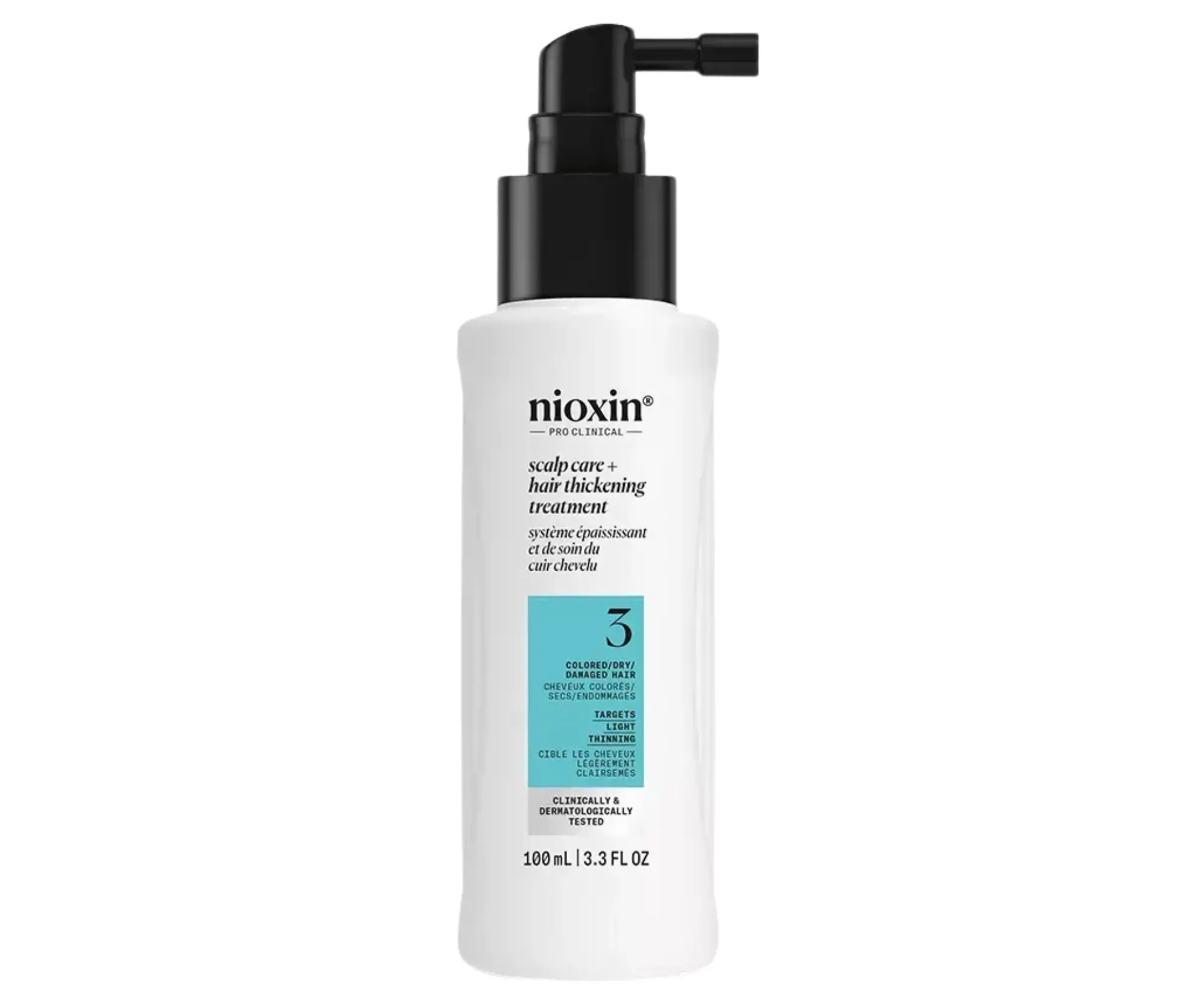 Bezoplachová péče pro mírně řídnoucí barvené vlasy Nioxin System 3 Scalp + Hair Treatment - 100 ml + dárek zdarma