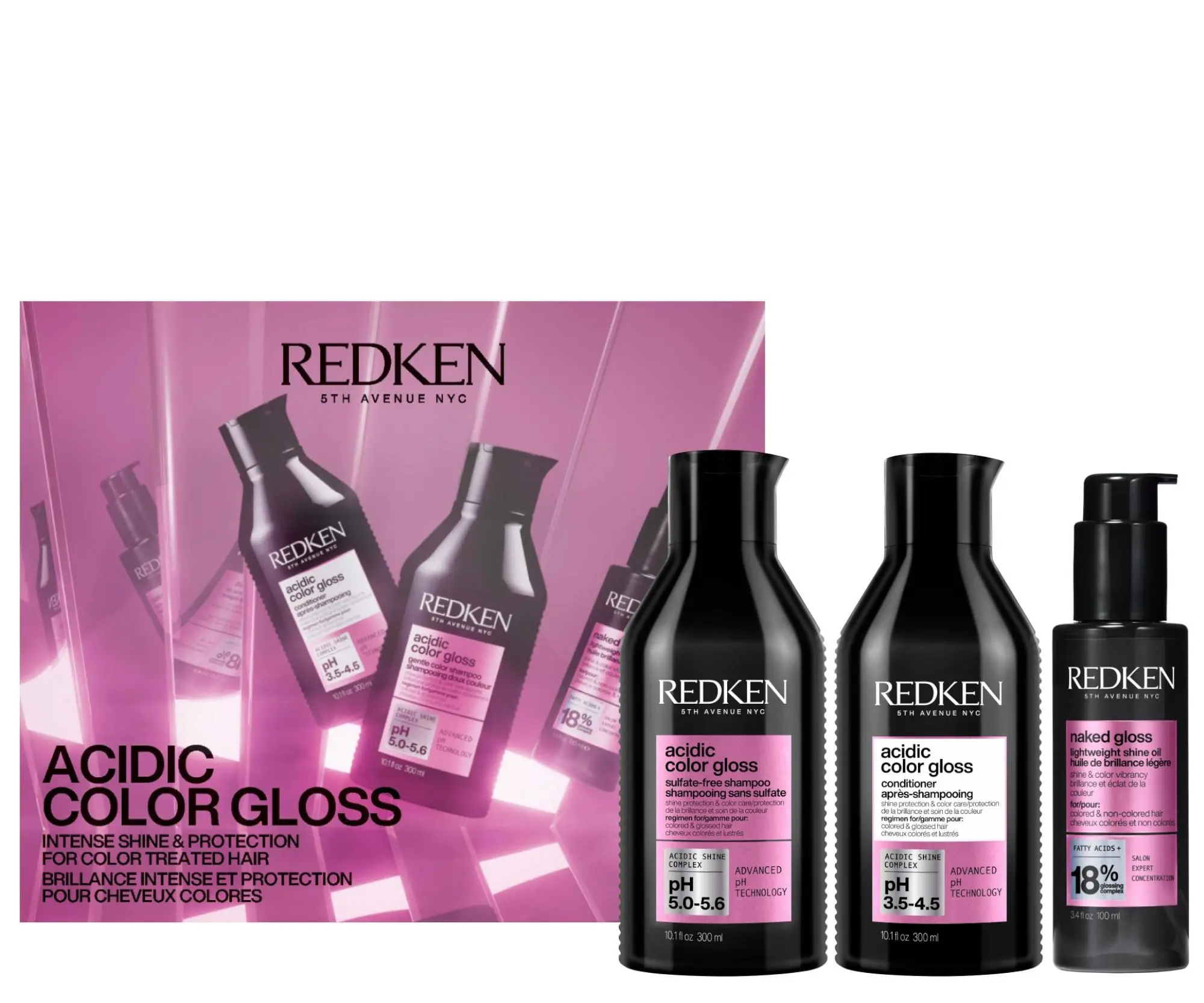 Dárková sada pro barvené vlasy Redken Acidic Color Gloss + dárek zdarma