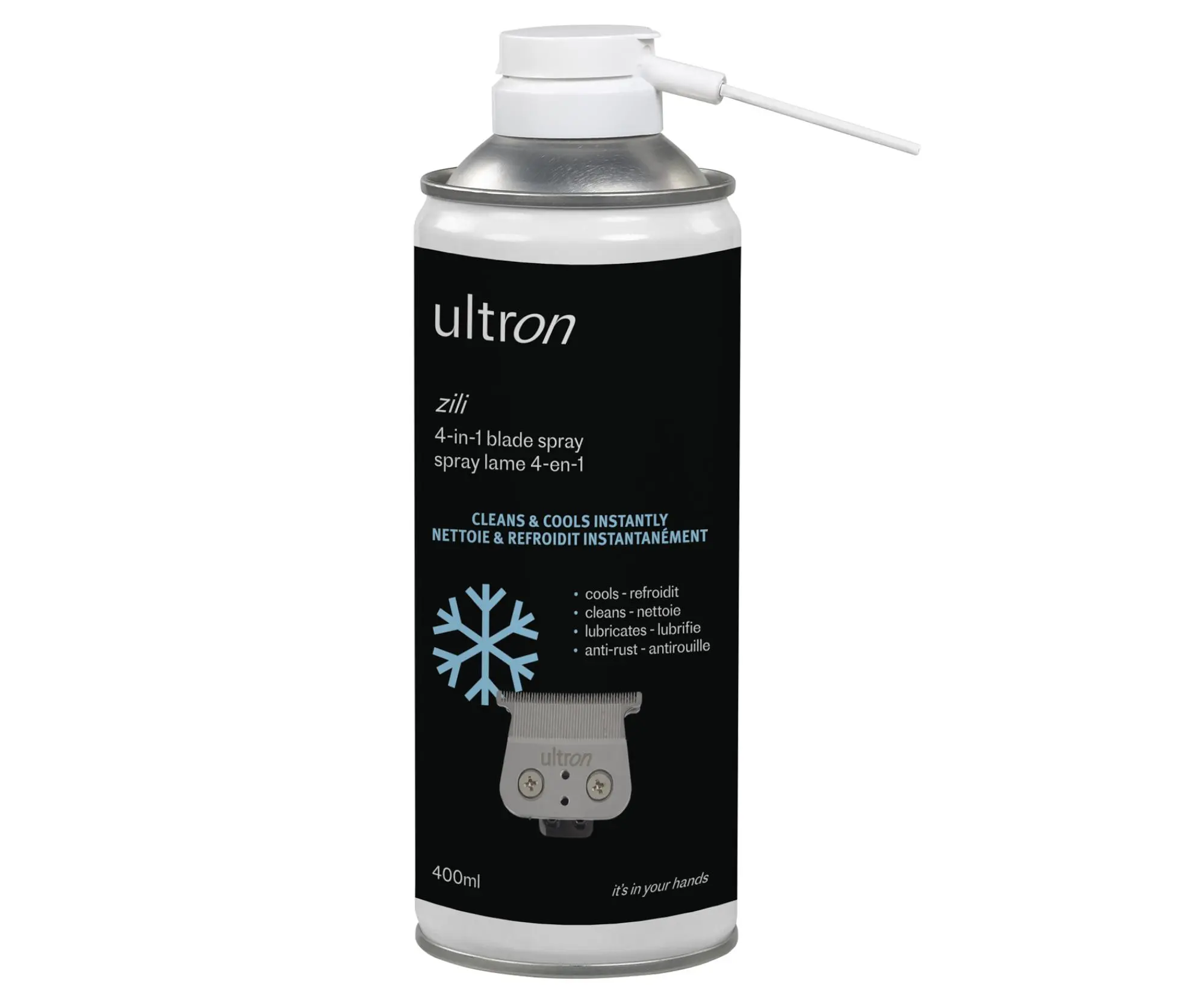 Chladicí a čisticí sprej na stříhací hlavice Ultron Zili 4in1 - 400 ml (P005519) + dárek zdarma