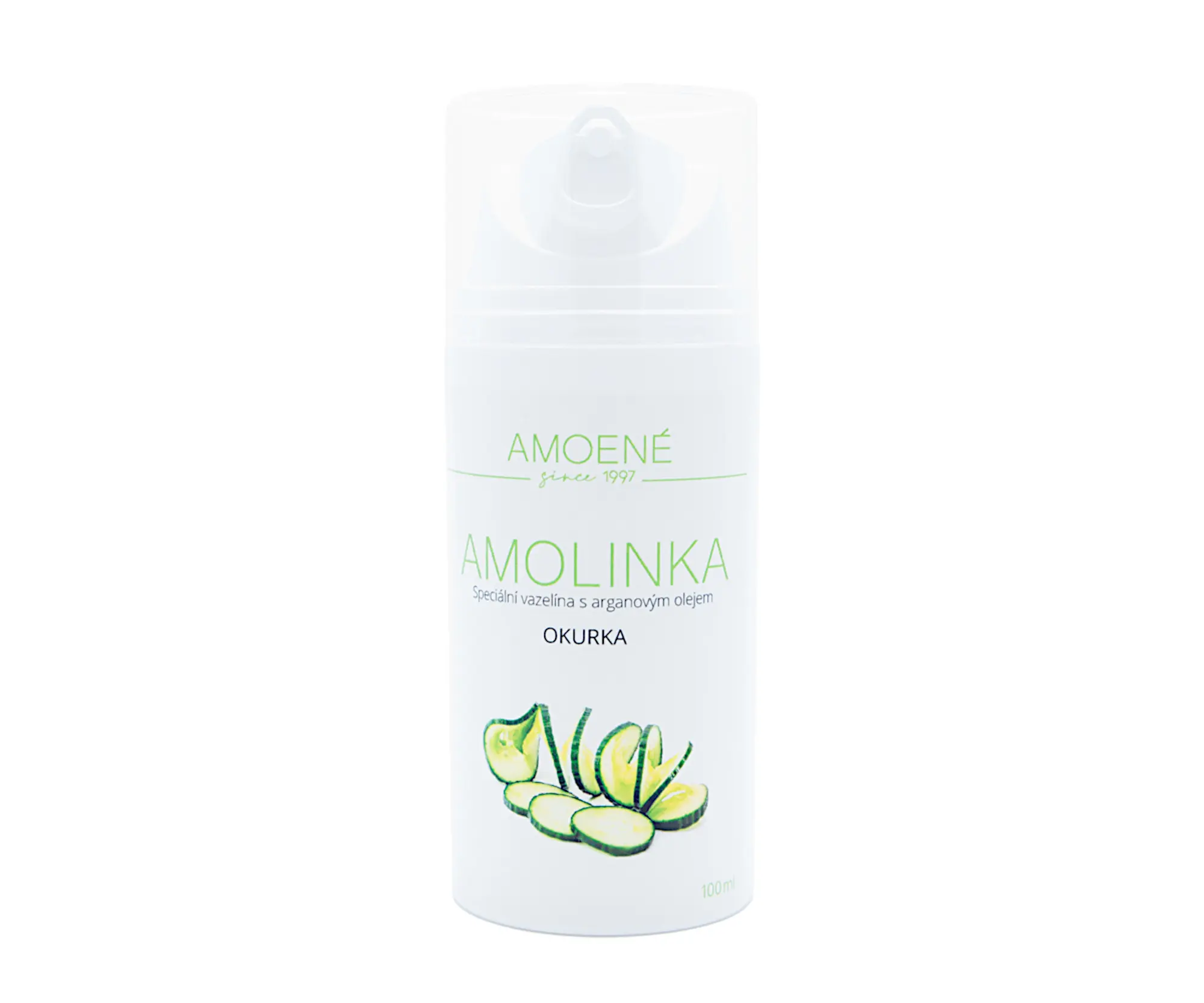 Kosmetická vazelína s arganovým olejem Amoené Amolinka - okurka, 100 ml (012A00G100A) + dárek zdarma