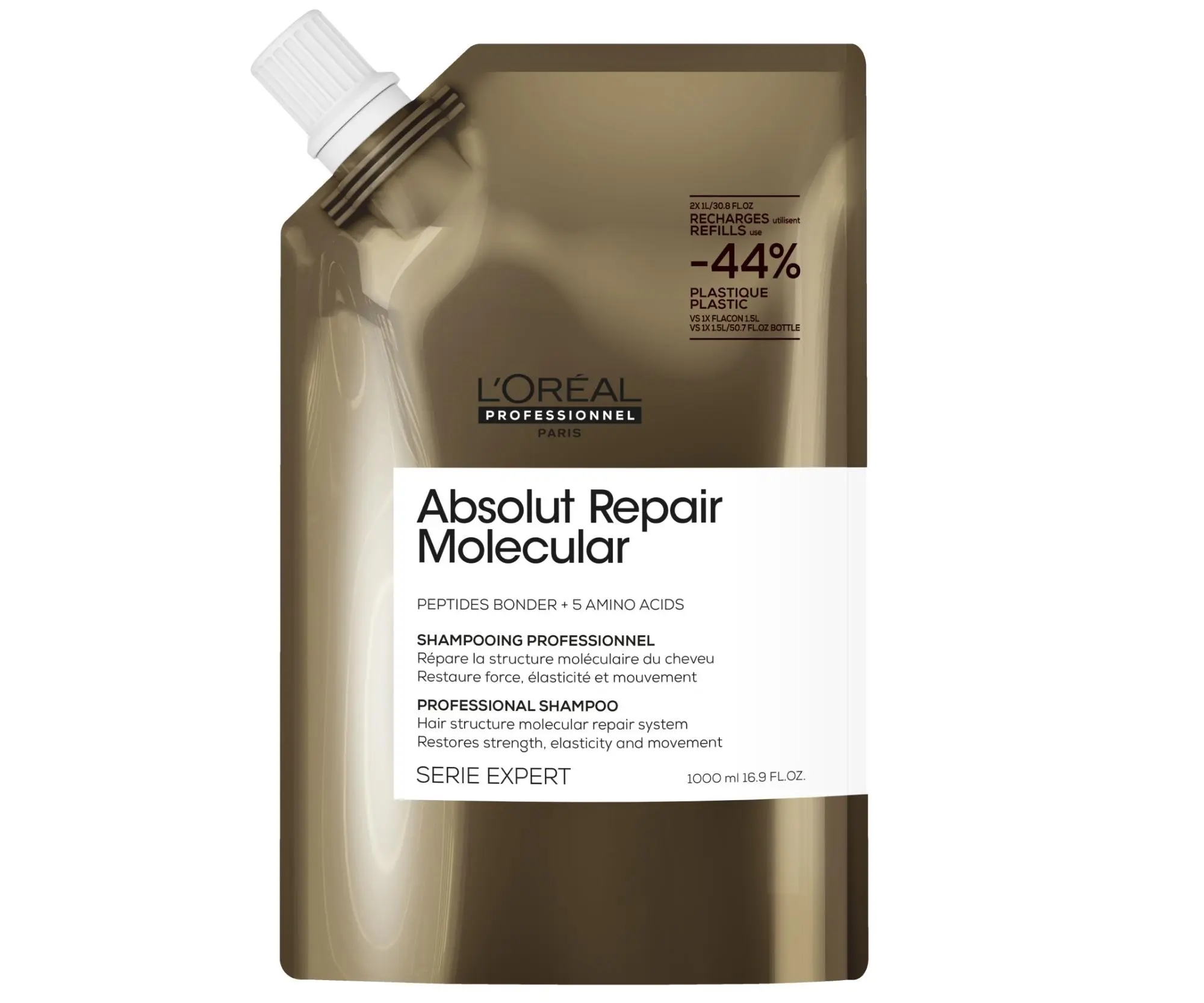 L´Oréal Professionnel Série Expert Absolut Repair Molecular Professional Shampoo vyživující šampon pro posílení vlasů Refill 1000 ml