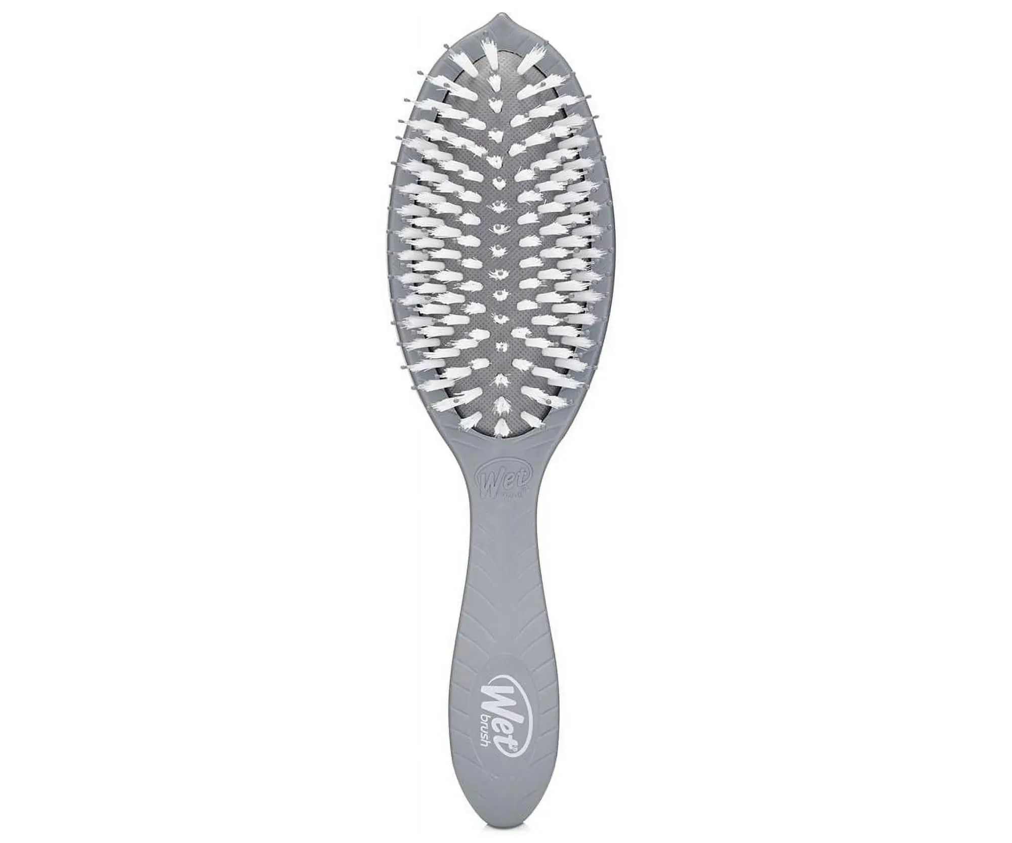 Kartáč na rozčesávání vlasů s příměsí aktivního uhlí Wet Brush Go Green Treatment  a  Shine Brush - šedý + dárek zdarma