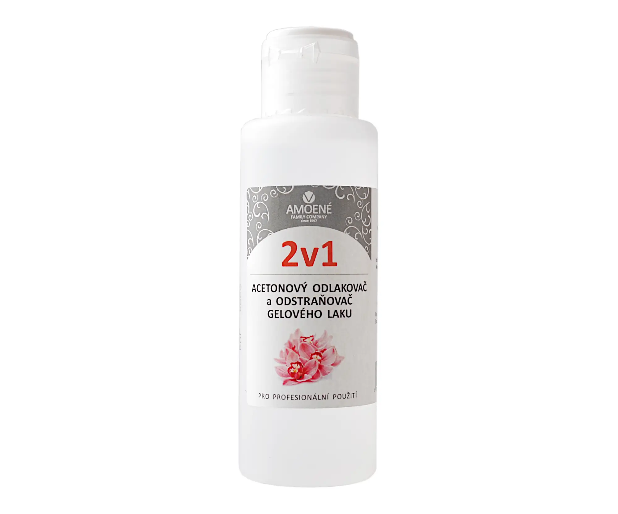 Acetonový odlakovač a odstraňovač gelového laku 2 v 1, Amoené 100 ml (011401M090)